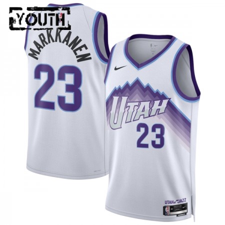 Dres Utah Jazz Lauri Markkanen Nike 2025-26 Association Edition Bijela Swingman - Dječji